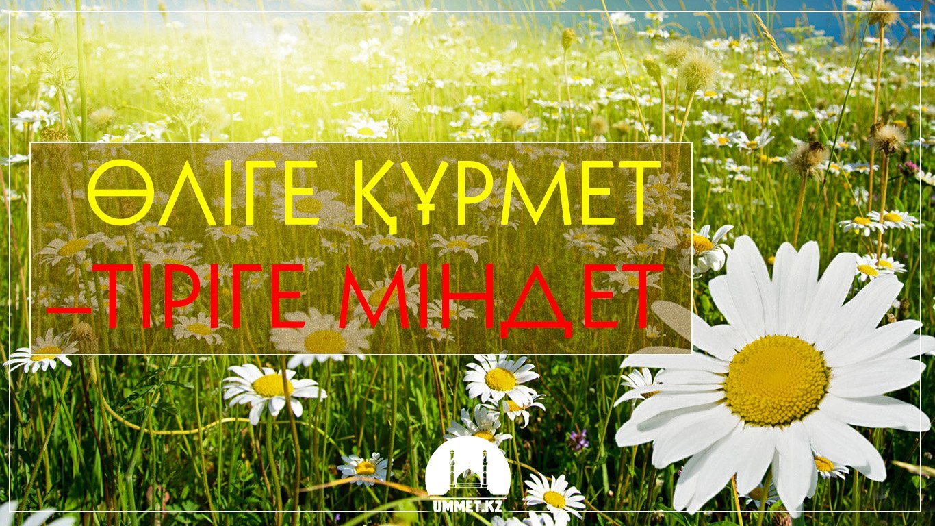 Өліге құрмет – тіріге міндет