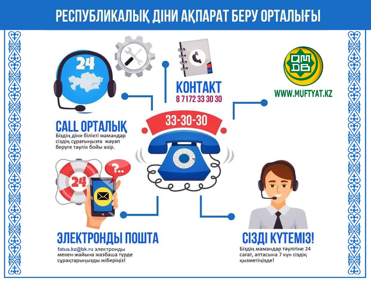 Қараша айында 6368 діни сұраққа жауап берілді