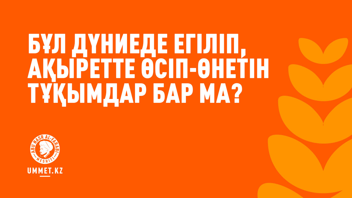 Бұл дүниеде егіліп, ақыретте өсіп-өнетін тұқымдар бар ма?