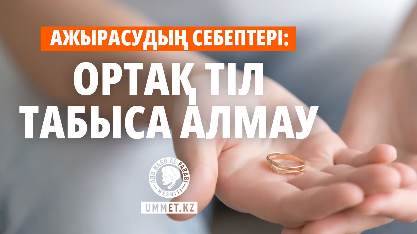 Ажырасудың себептері: Ортақ тіл табыса алмау