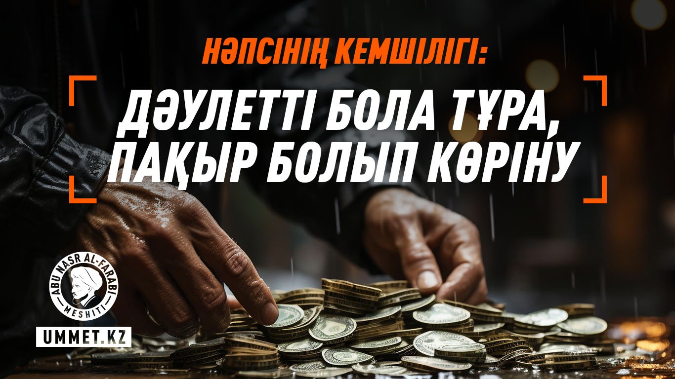 Нәпсінің кемшілігі: Дәулетті бола тұра, пақыр болып көріну