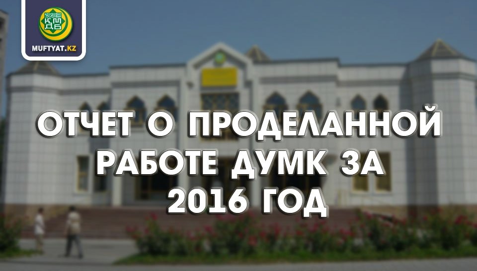 Отчет о проделанной работе ДУМК за 2016 год