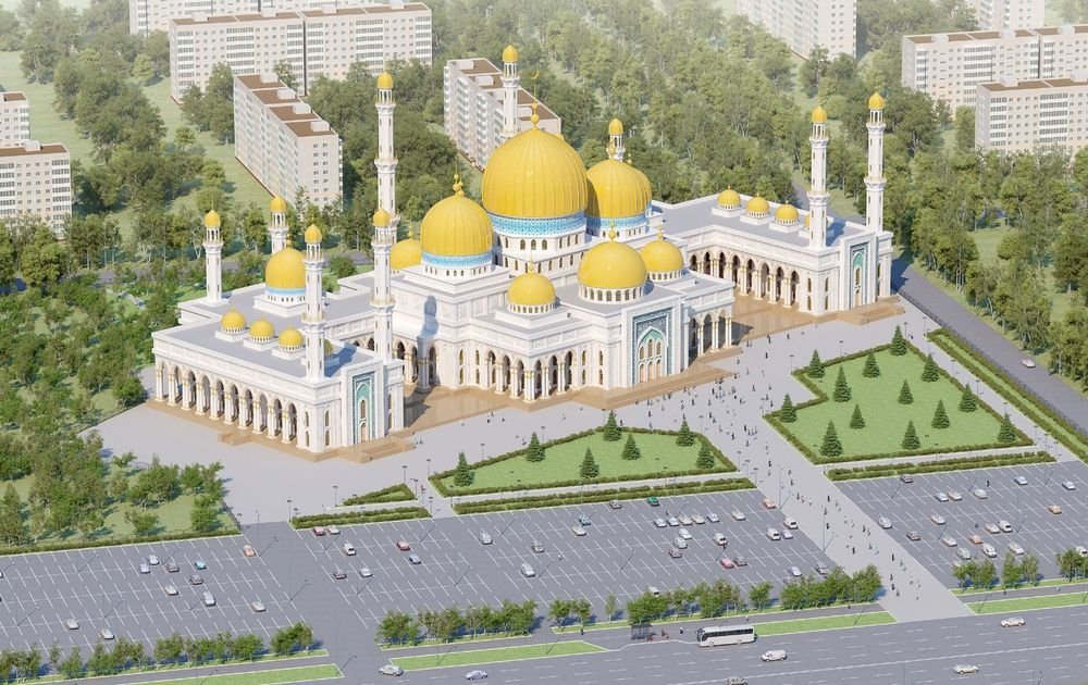 Нурсултан Назарбаев заложил первый камень новой крупнейшей мечети Алматы (ФОТО)